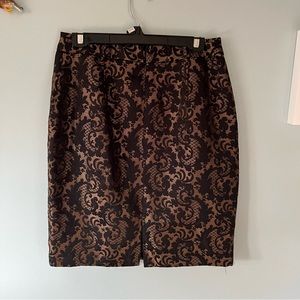 Ornamental Lace Pencil Skirt
